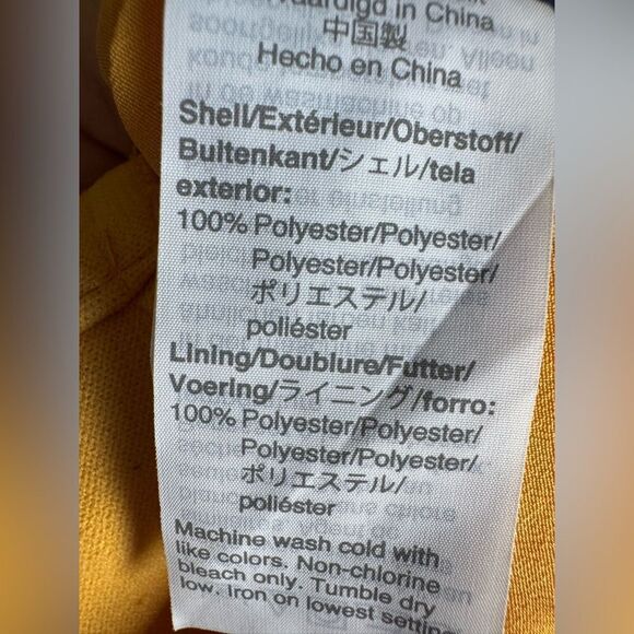 J. Crew Yellow Chiffon Pleated Pull On Midi Skirt Sz 4 Fairy Flowy Coquette - Picture 5 of 5